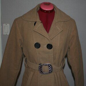 Rare Vintage Romeo Bettini Beige Ladies Peacoat - Size XL